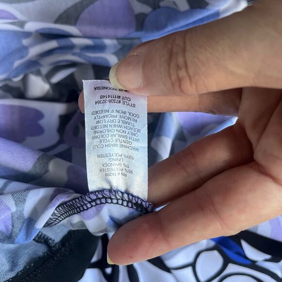 Enfocus Studio Midi Dress Sz 14 Tie Back Garden Party Work Floral Scoop Cocktail - Picture 9 of 10